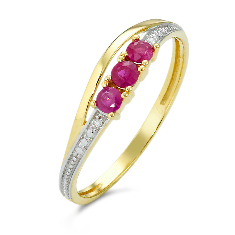 Ring 18k Yellow Gold Ruby 0.01 ct, w-si