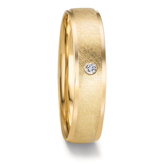 Wedding Ring 9k Yellow Gold Diamond 0.025 ct, w-si