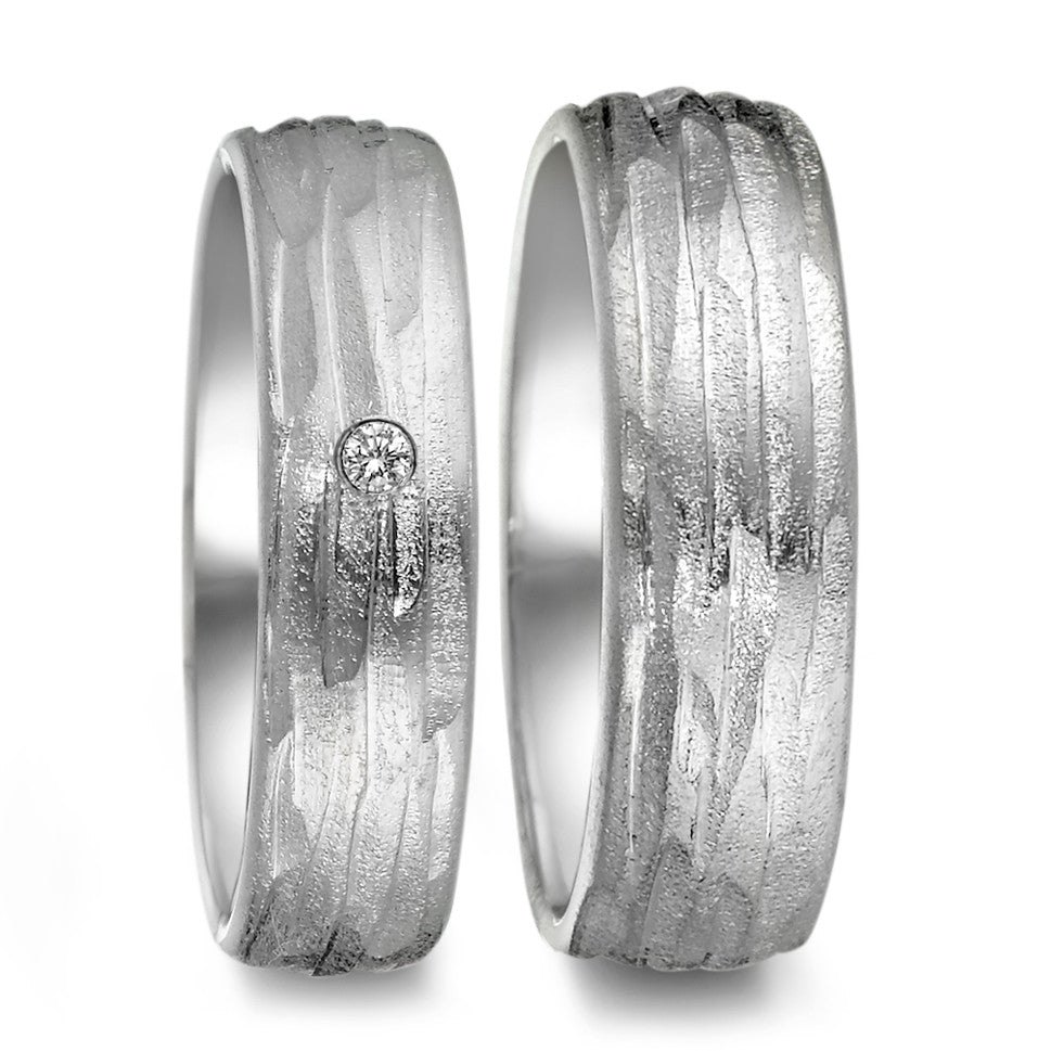 Wedding Ring Silver Rhodium plated