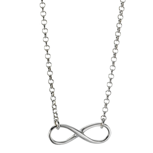 Necklace Silver Rhodium plated Infinity 42 cm