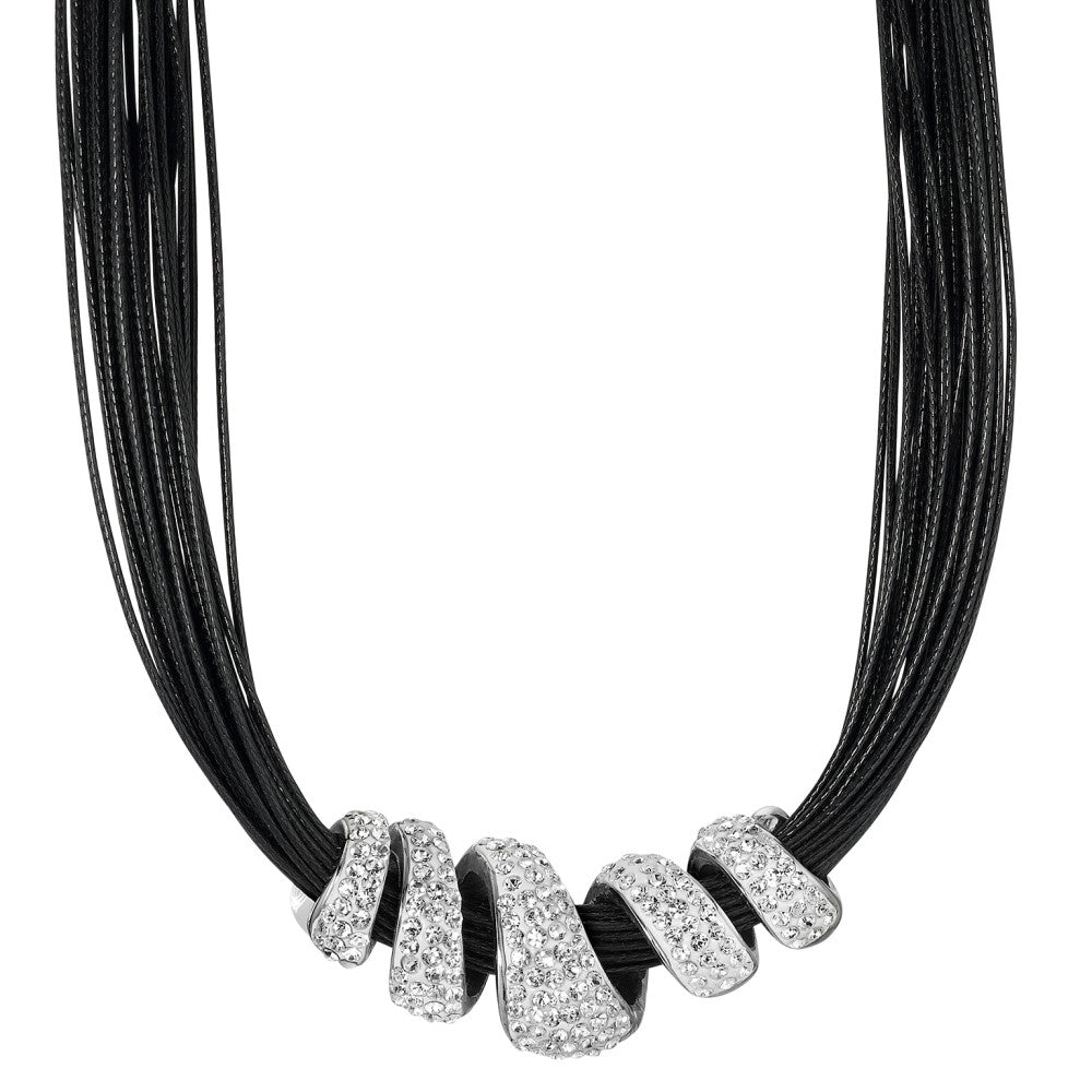 Necklace Stainless steel Zirconia 42-47 cm