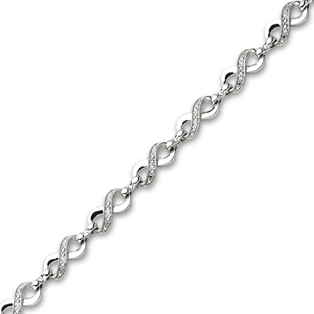 Bracelet Silver Zirconia 19 cm