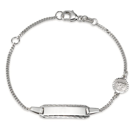 Engravable bracelet Silver Rhodium plated Angel 12-14 cm Ø6 mm