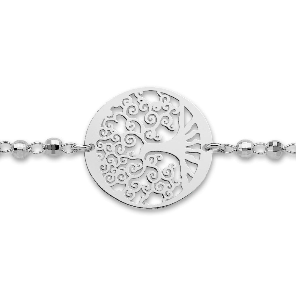 Bracelet Silver Tree Of Life 16-19 cm Ø20 mm