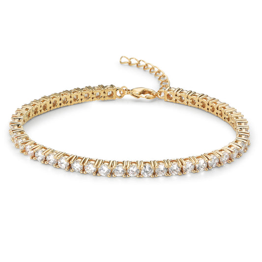 Bracelet Bronze Zirconia Gold plated 17-20 cm