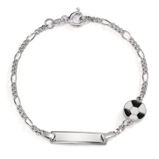 Engravable bracelet Silver Rhodium plated Football 14-16 cm