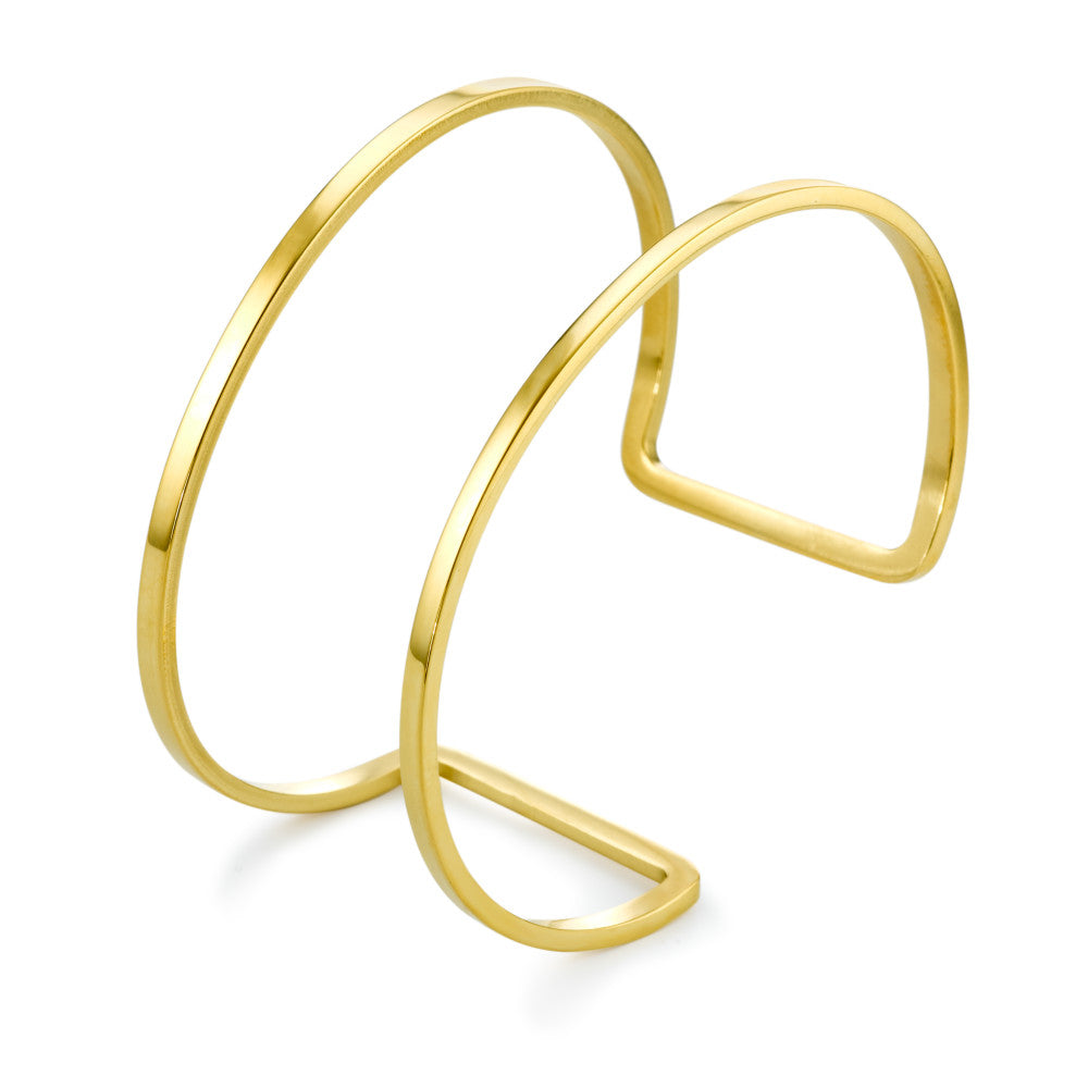 Bangle Stainless steel Yellow IP coated Ø65 mm