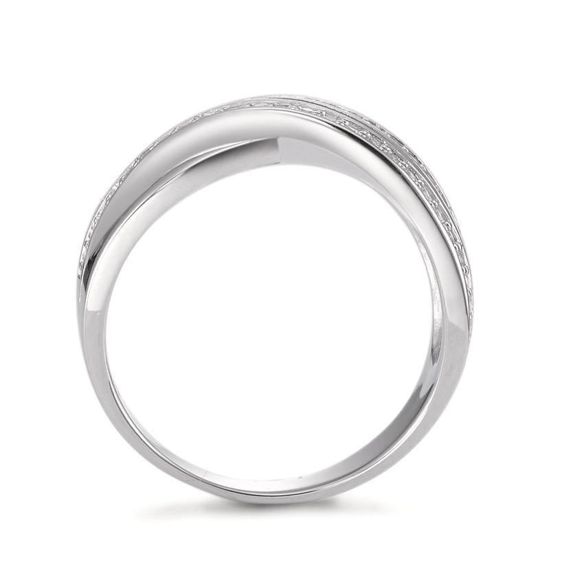 Ring Silver Zirconia Rhodium plated