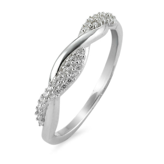 Ring Silver Zirconia Rhodium plated