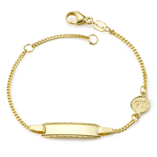 Engravable bracelet 9k Yellow Gold Guardian Angel 12-14 cm