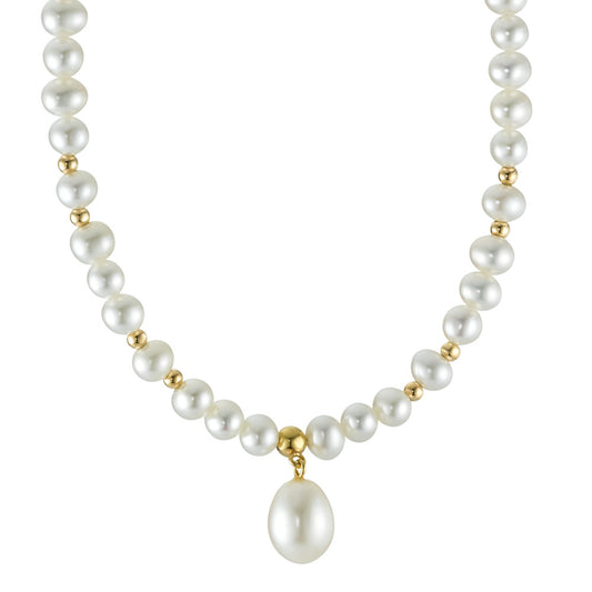 Necklace 18k Yellow Gold Freshwater pearl 42.5 cm