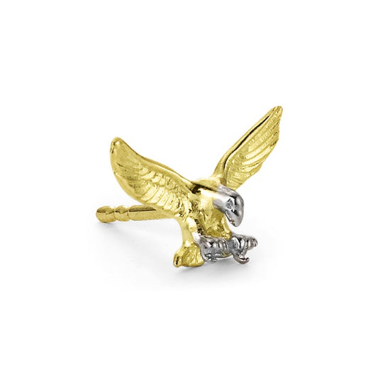 Single stud earring 18k Yellow Gold Eagle