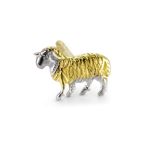 Single stud earring 9k Yellow Gold Sheep