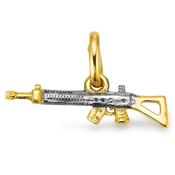 Pendant 18k Yellow Gold Assault Rifle