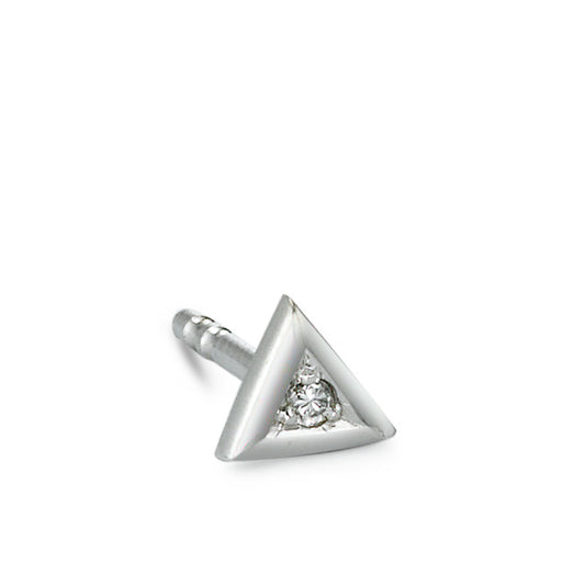 Single stud earring Platinum 950 Diamond 0.007 ct, w-si Ø4 mm