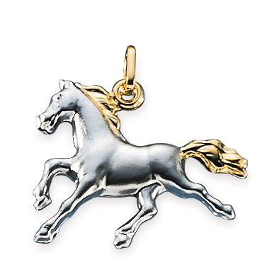 Pendant 18k Yellow Gold Horse