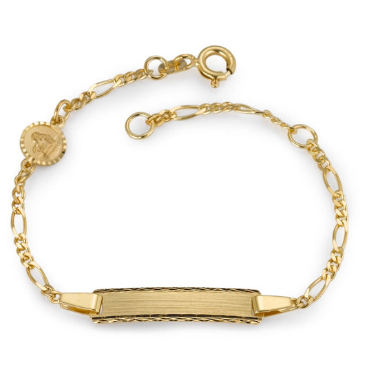 Engravable bracelet 18k Yellow Gold Guardian Angel 12-14 cm
