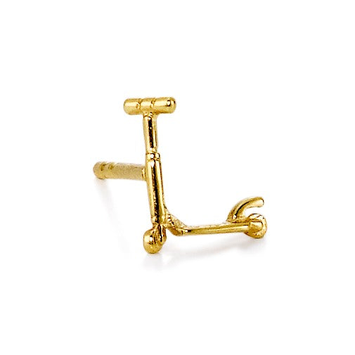 Single stud earring 18k Yellow Gold Scooter