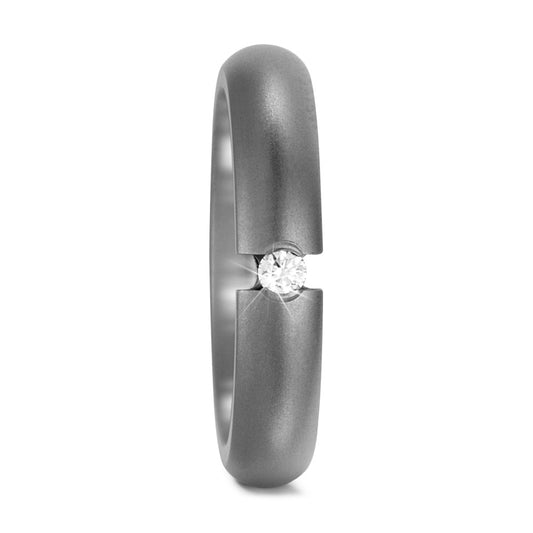 Wedding Ring Titanium Diamond 0.05 ct, w-si