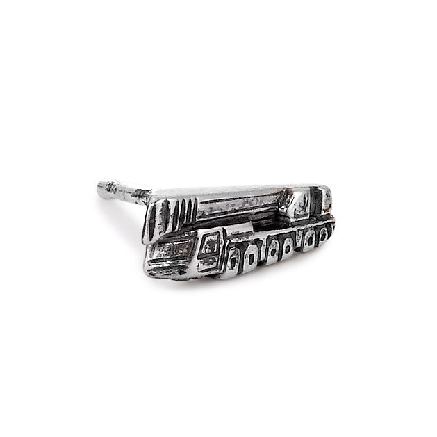 Single stud earring Silver Crane Truck