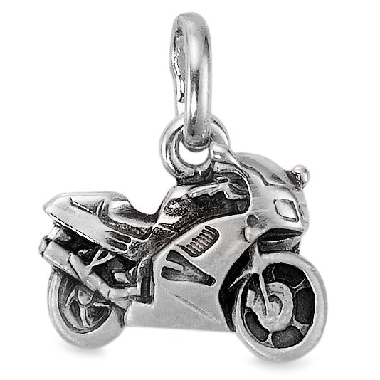 Pendant Silver Patinated Motorcycle