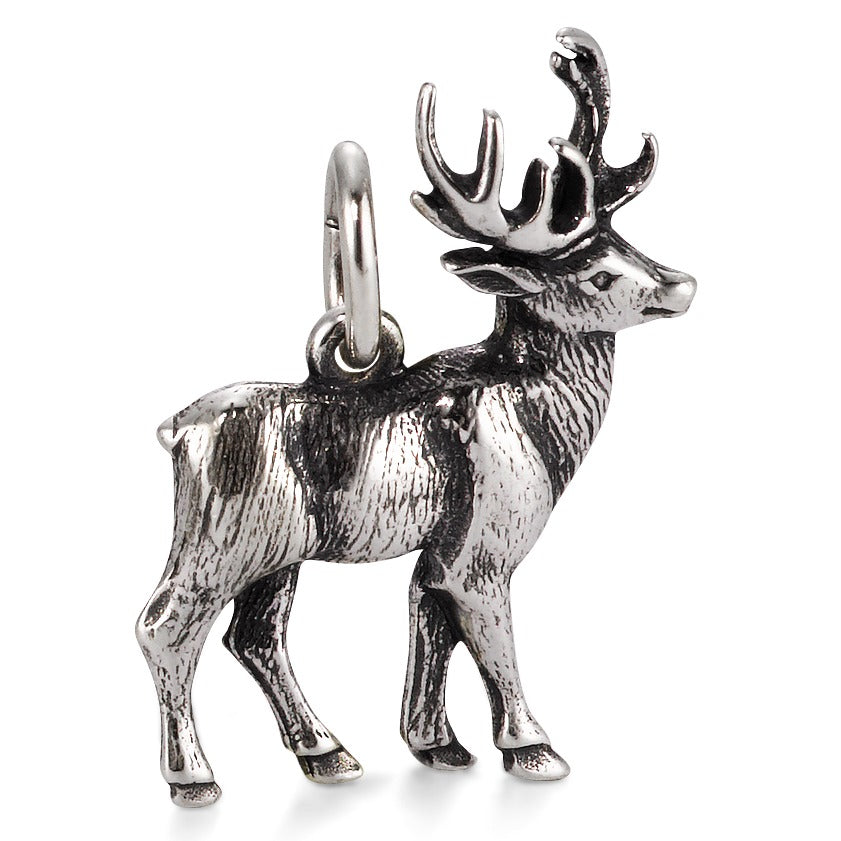 Pendant Silver Patinated Deer