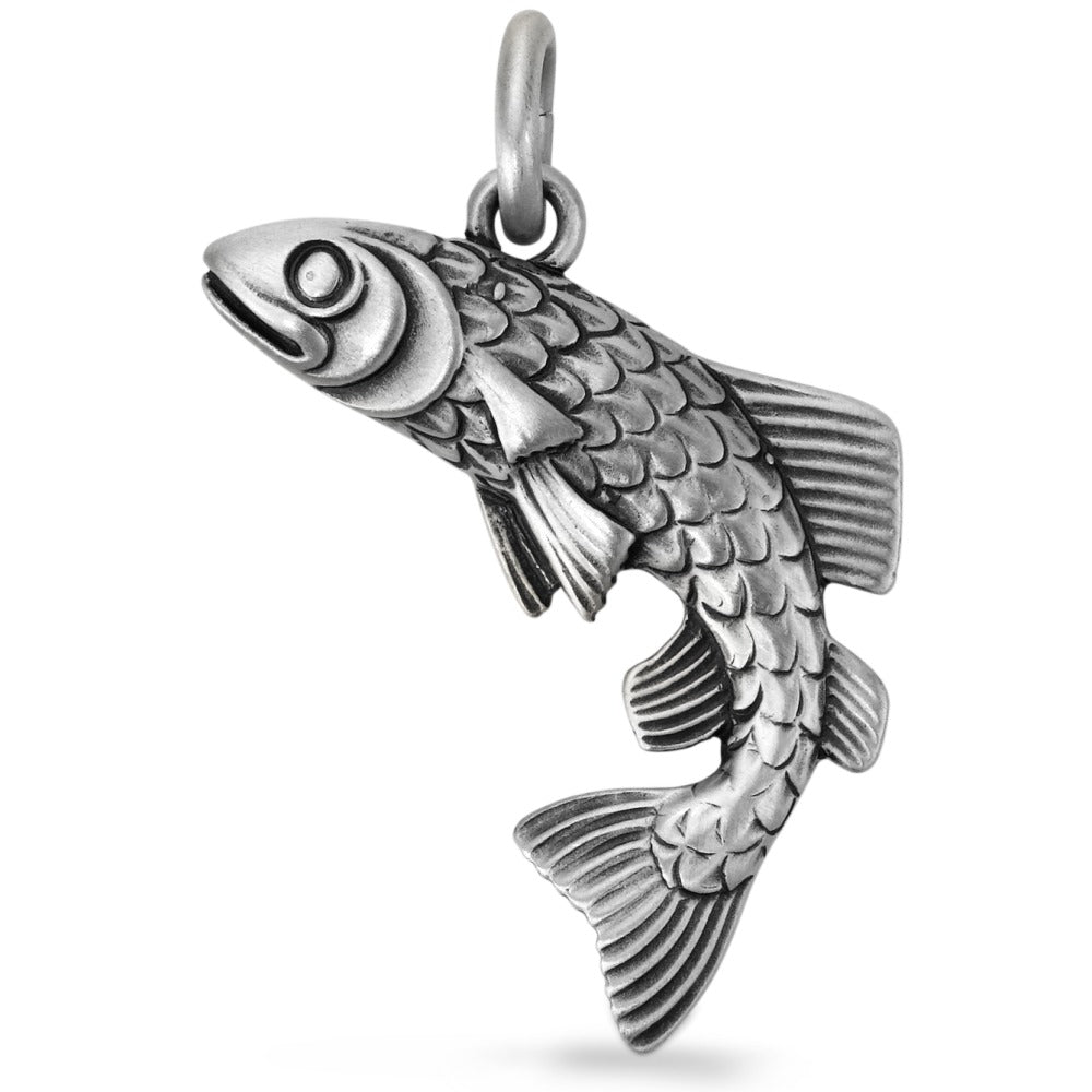 Pendant Silver Patinated Fish