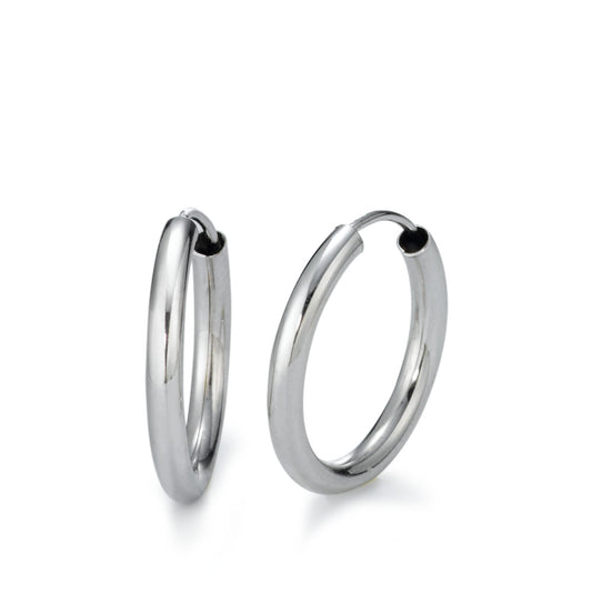 Hoop earrings Silver Rhodium plated