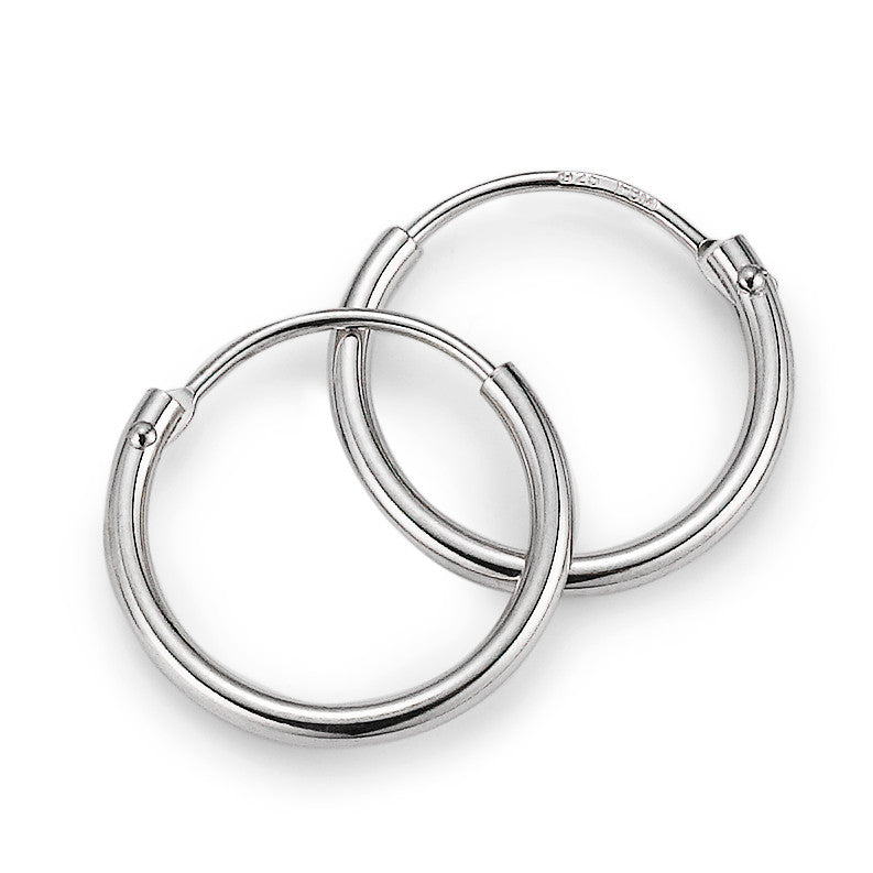 Hoop earrings Silver Rhodium plated