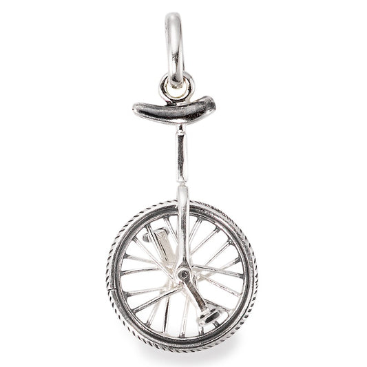 Pendant Silver Patinated Unicycle