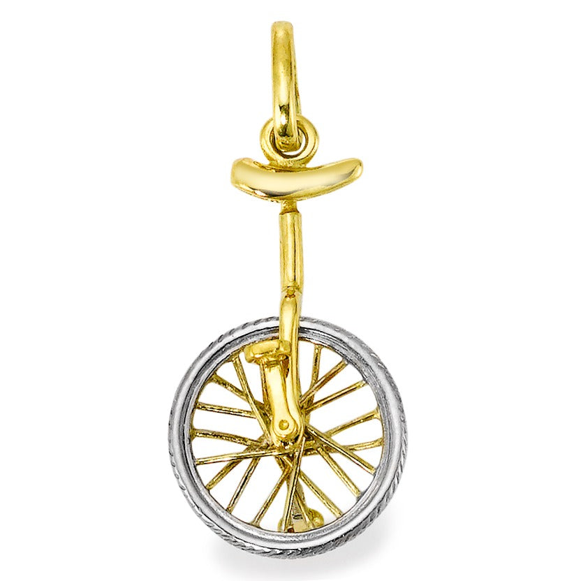 Pendant 18k Yellow Gold Unicycle