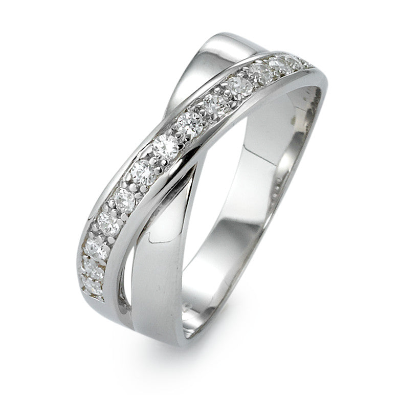 Ring Silver Zirconia Rhodium plated