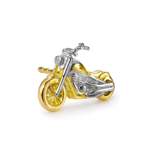 Single stud earring 18k Yellow Gold Motorcycle