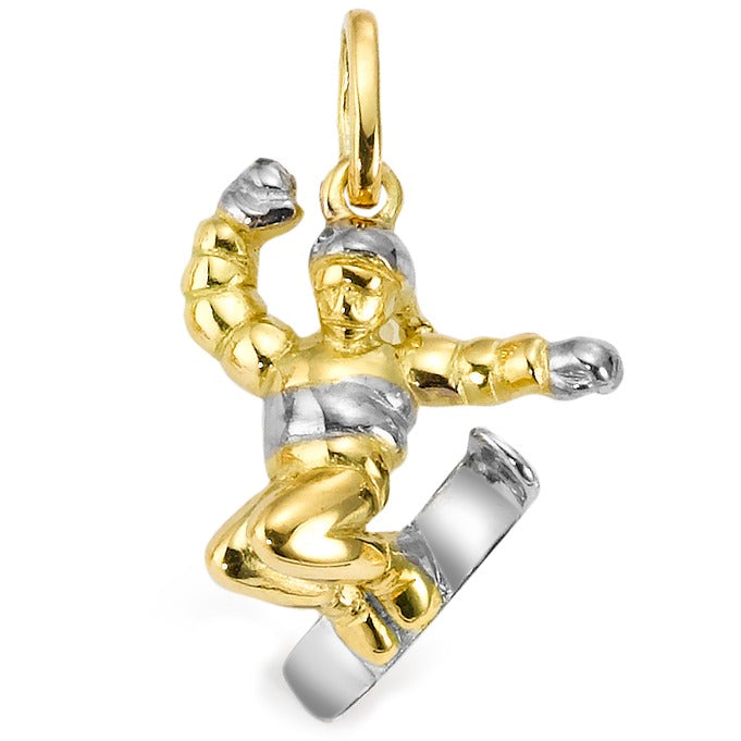 Pendant 18k Yellow Gold Snowboarding