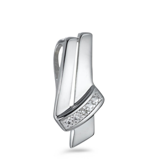 Pendant 18k White Gold Diamond 0.005 ct, w-si