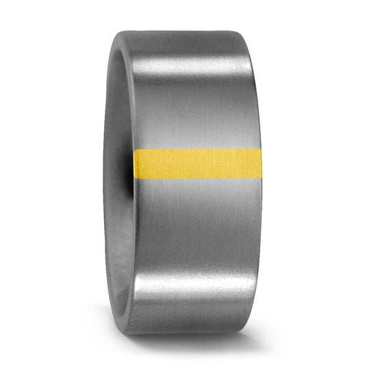 Ring Titanium, 18k Yellow Gold