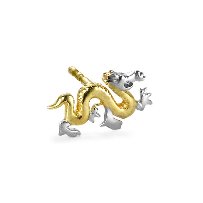 Single stud earring 18k Yellow Gold Mythology