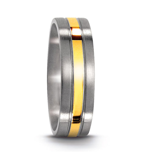 Wedding Ring Stainless steel, 18k Yellow Gold