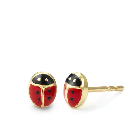 Stud earrings 18k Yellow Gold Ladybird