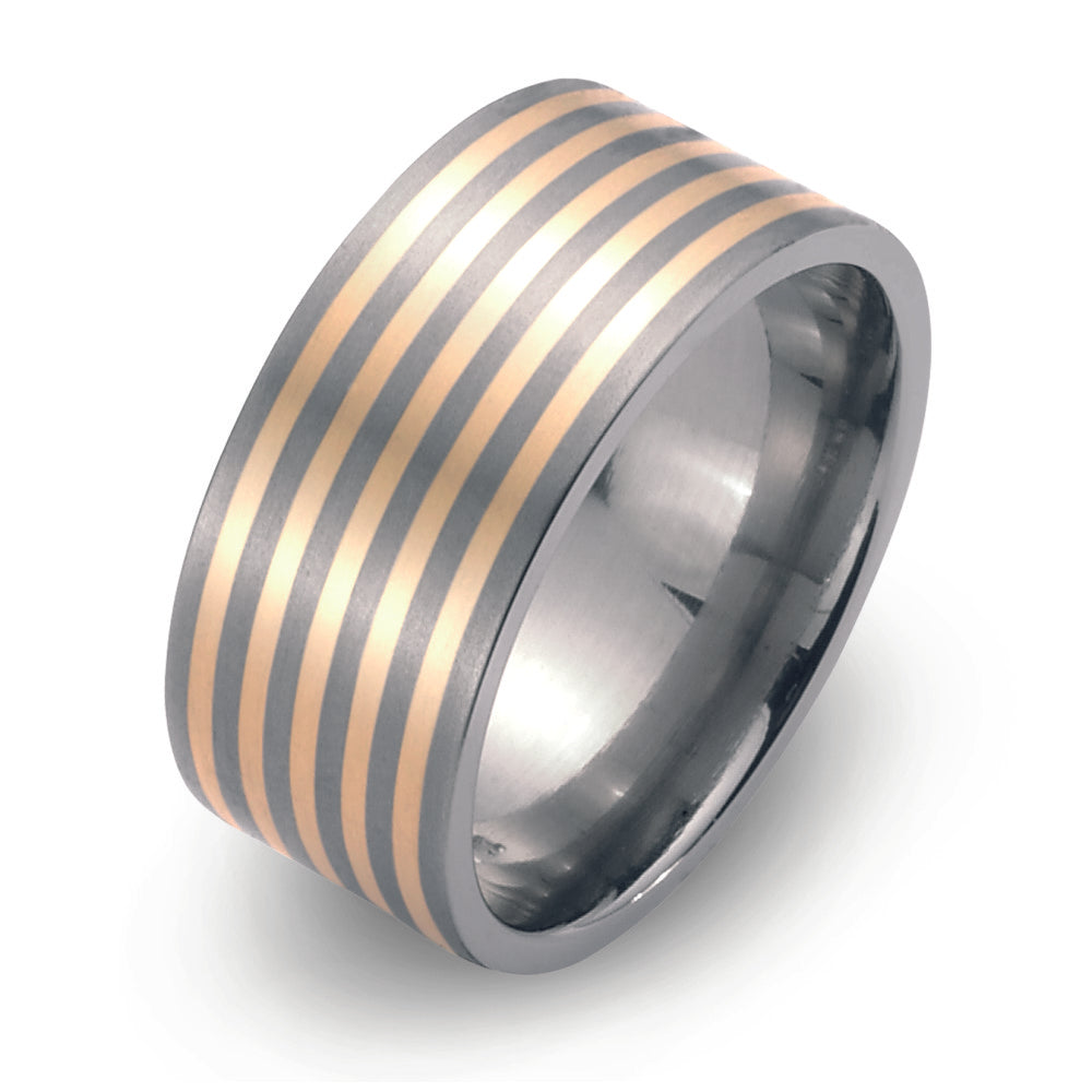 Ring Titanium, 18k Yellow Gold