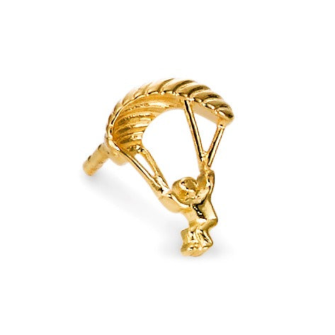 Single stud earring 18k Yellow Gold Paraglider