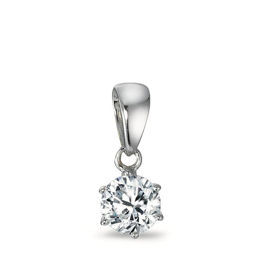 Pendant 18k White Gold Moissanite 4.5 mm