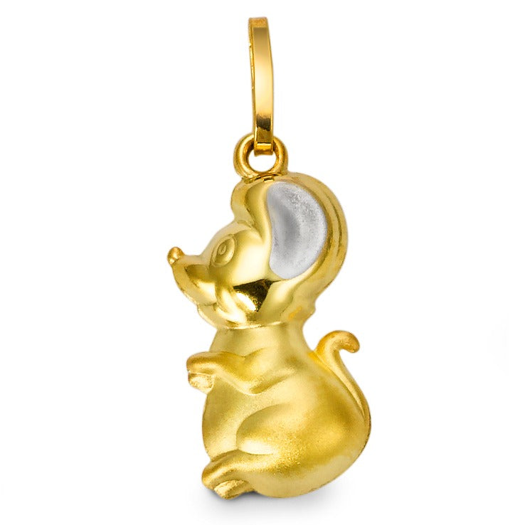 Pendant 18k Yellow Gold Mouse