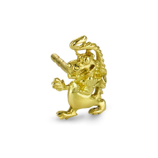 Single stud earring 18k Yellow Gold Dragon