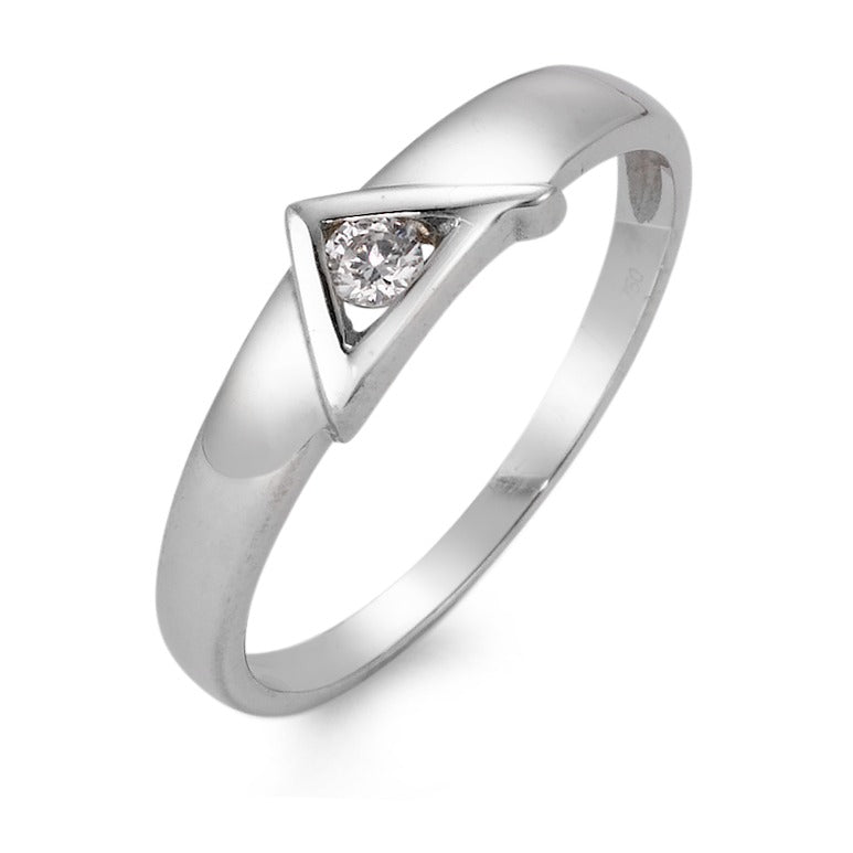 Ring 18k White Gold Zirconia