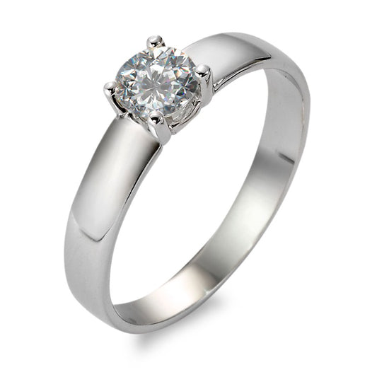 Solitaire ring 18k White Gold Moissanite