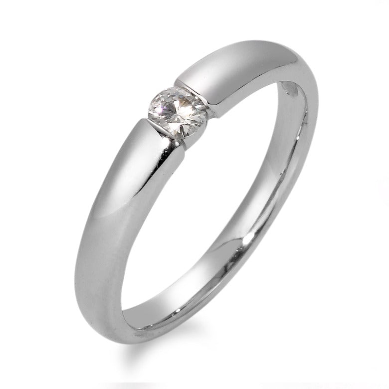 Solitaire ring 18k White Gold Moissanite