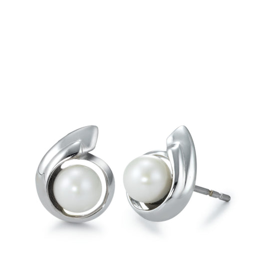 Stud earrings 18k White Gold Freshwater pearl