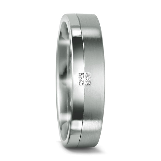 Wedding Ring Platinum 950 Diamond 0.04 ct, tw-vvsi