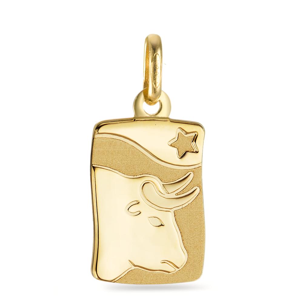 Pendant 18k Yellow Gold Zodiac Sign Taurus